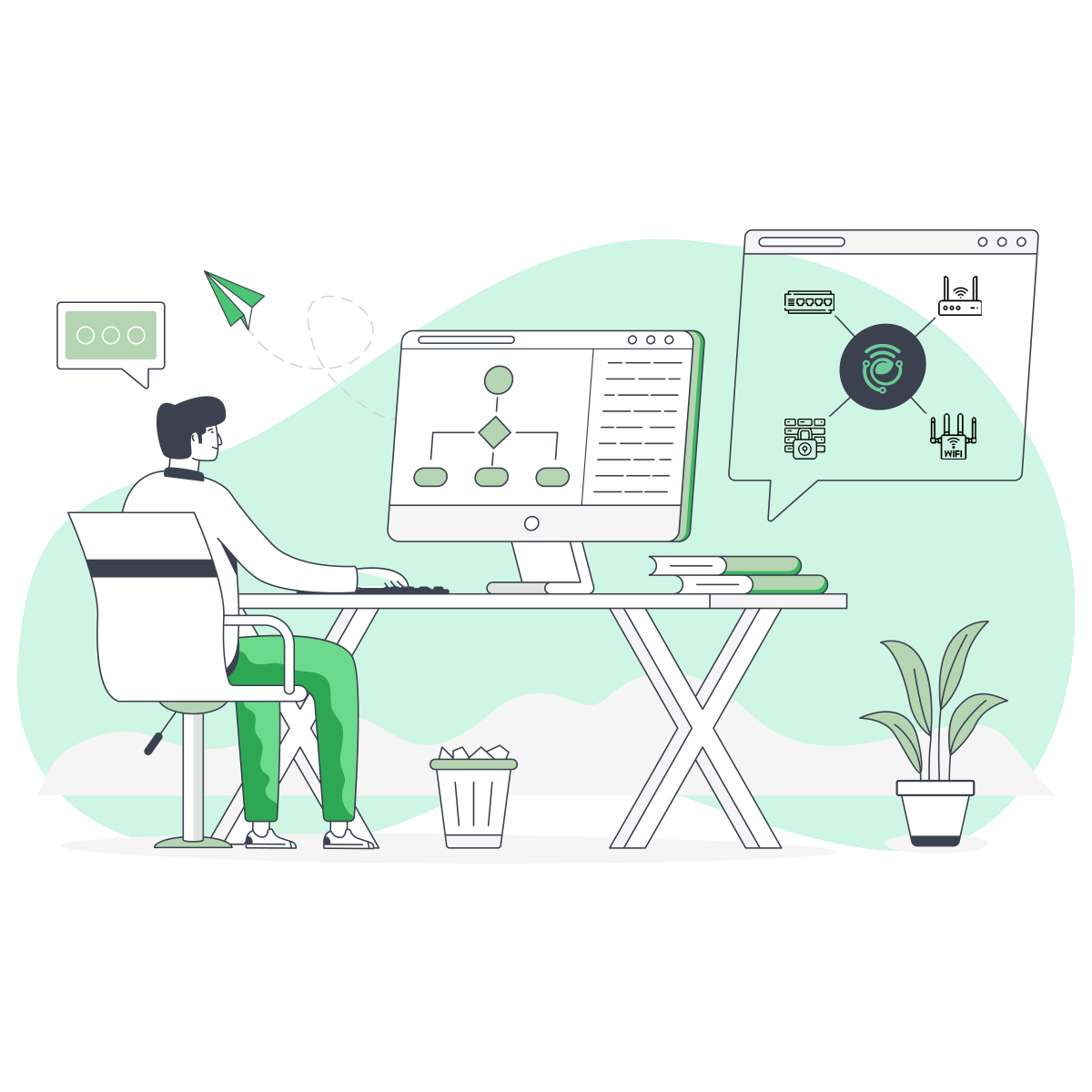 illustration of computer